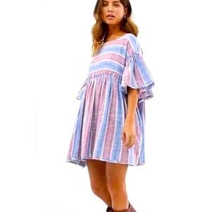 FREE PEOPLE Summer Nights Raw hem oversized dress